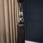 Raffhalter Cecilie (schwarz_weiß) für Gardinen & Vorhänge